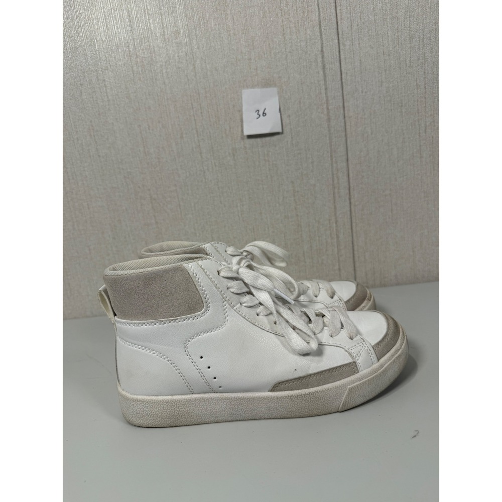 Women's Casual High Top‎ Sneakers  with Memory Foam Color White Size 6.5